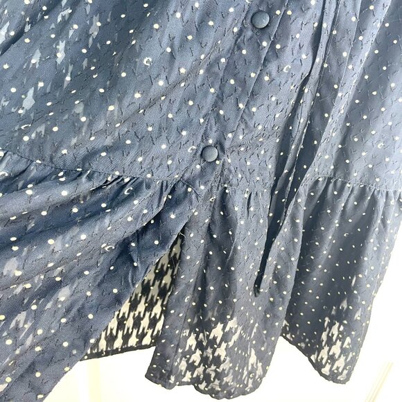 Vintage Cacharel Paris Polka Dot Midi Dress – Size 90 (M), Black with Ivory Dots - Picture 5 of 15